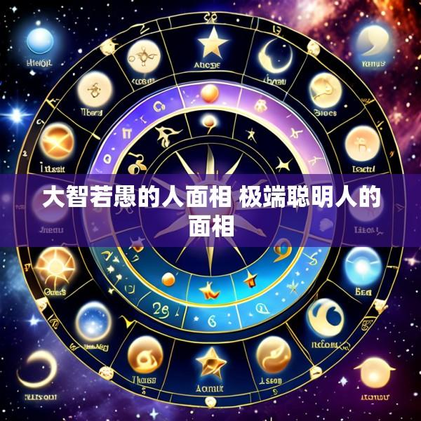 大智若愚的人面相 极端聪明人的面相