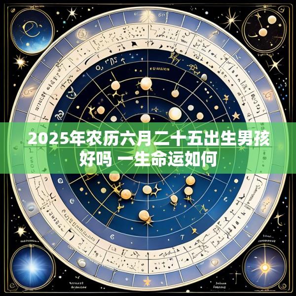 2025年农历六月二十五出生男孩好吗 一生命运如何
