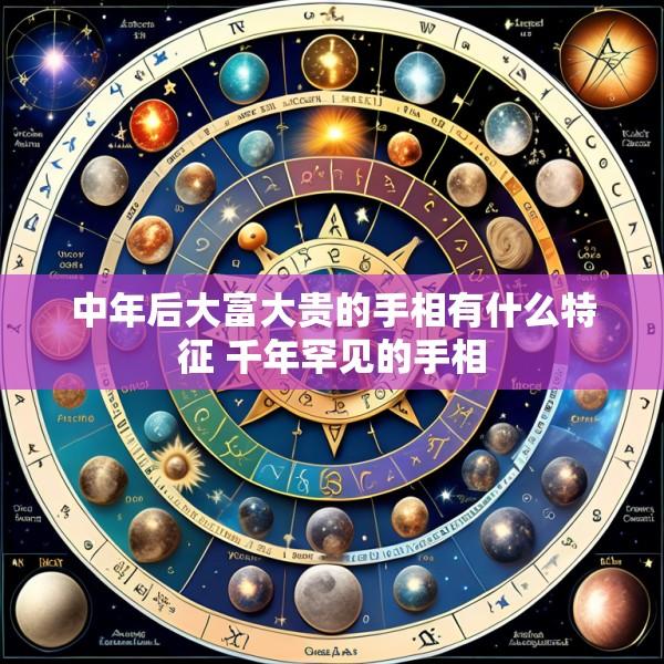 中年后大富大贵的手相有什么特征 千年罕见的手相