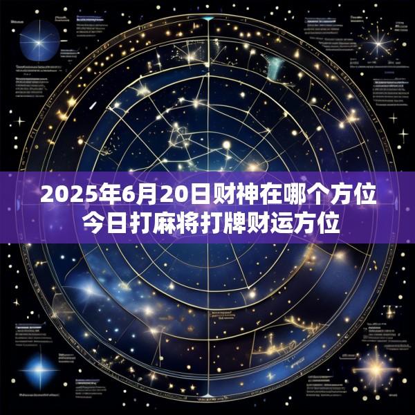 2025年6月20日财神在哪个方位 今日打麻将打牌财运方位