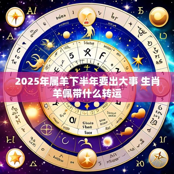 2025年属羊下半年要出大事 生肖羊佩带什么转运