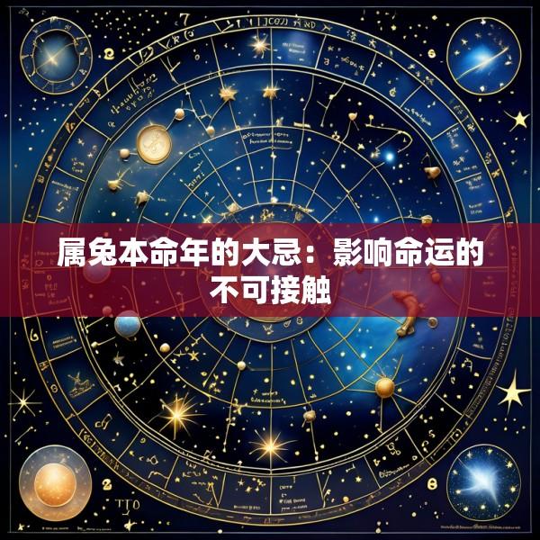 属兔本命年的大忌：影响命运的不可接触