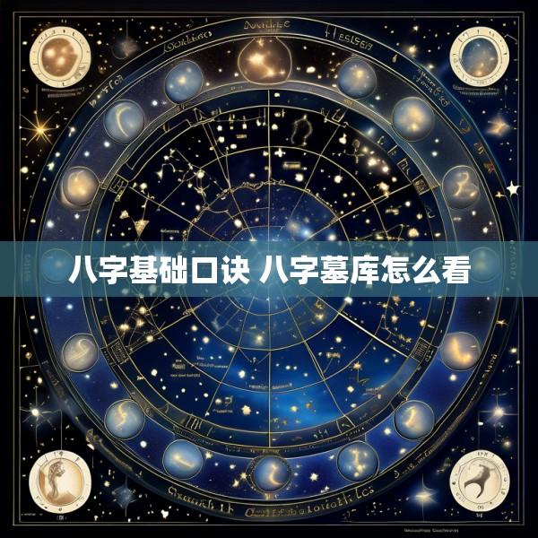 八字基础口诀 八字墓库怎么看
