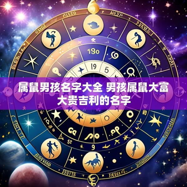 属鼠男孩名字大全 男孩属鼠大富大贵吉利的名字