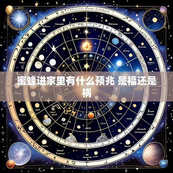 蜜蜂进家里有什么预兆 是福还是祸