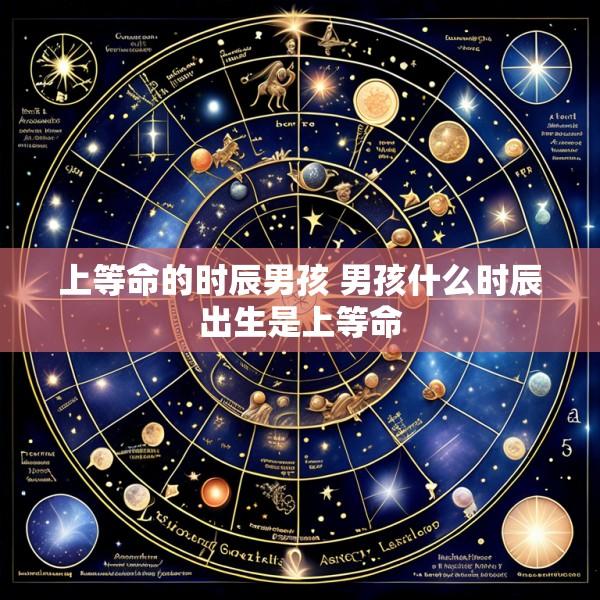 上等命的时辰男孩 男孩什么时辰出生是上等命