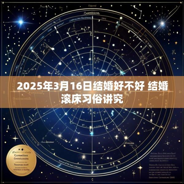 2025年3月16日结婚好不好 结婚滚床习俗讲究