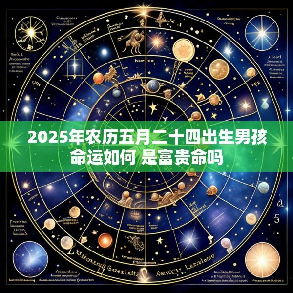 2025年农历五月二十四出生男孩命运如何 是富贵命吗