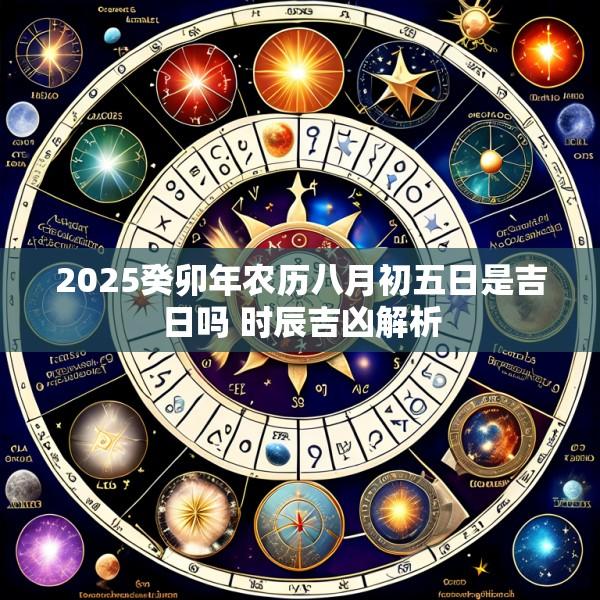 2025癸卯年农历八月初五日是吉日吗 时辰吉凶解析