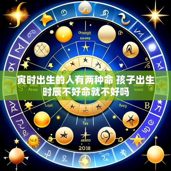 寅时出生的人有两种命 孩子出生时辰不好命就不好吗