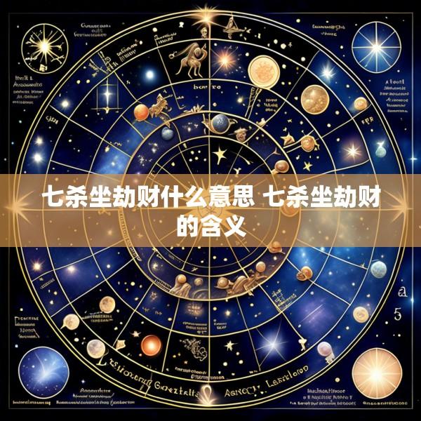 七杀坐劫财什么意思 七杀坐劫财的含义