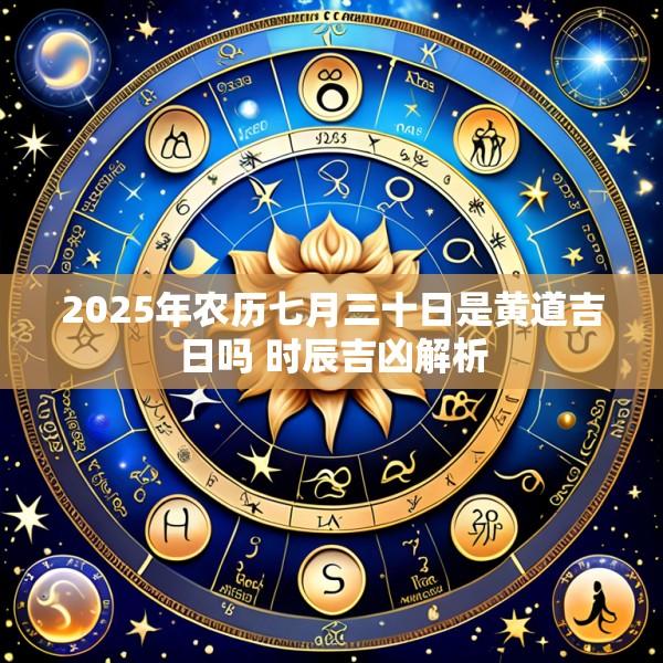 2025年农历七月三十日是黄道吉日吗 时辰吉凶解析
