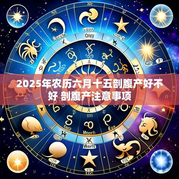 2025年农历六月十五剖腹产好不好 剖腹产注意事项