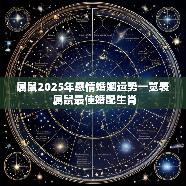 属鼠2025年感情婚姻运势一览表 属鼠最佳婚配生肖