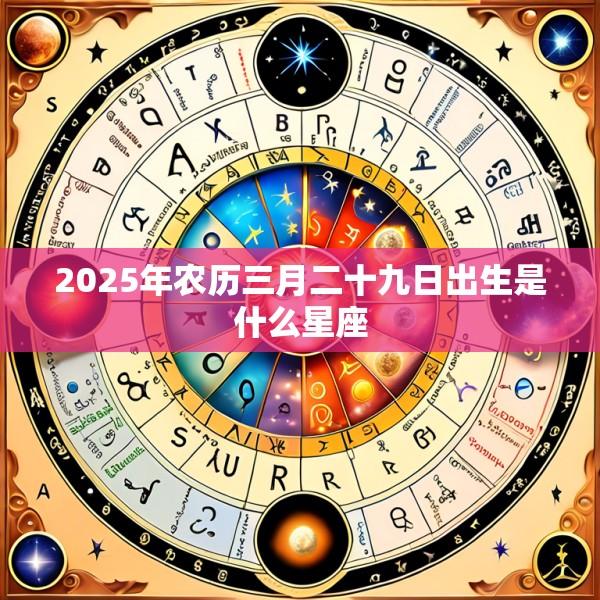 2025年农历三月二十九日出生是什么星座