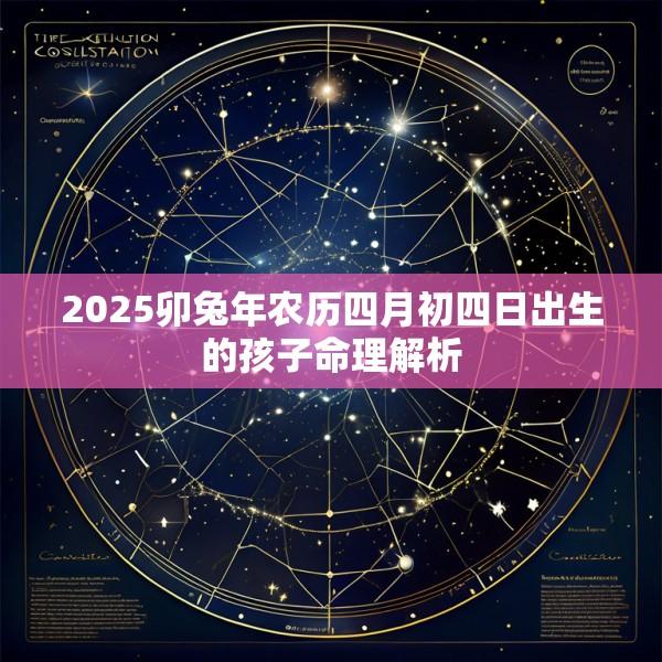 2025卯兔年农历四月初四日出生的孩子命理解析