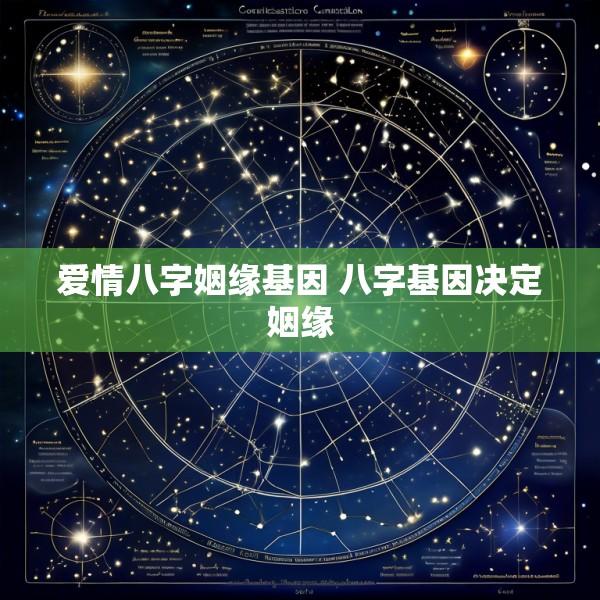 爱情八字姻缘基因 八字基因决定姻缘