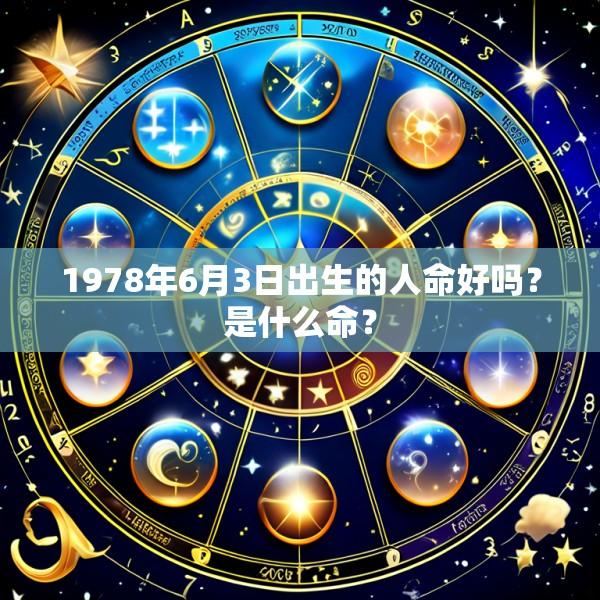 1978年6月3日出生的人命好吗？是什么命？
