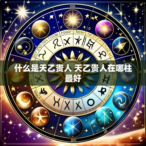 什么是天乙贵人 天乙贵人在哪柱最好