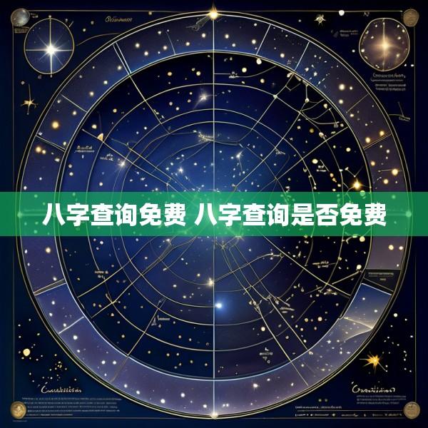 八字查询免费 八字查询是否免费