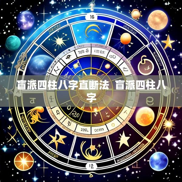 盲派四柱八字直断法  盲派四柱八字