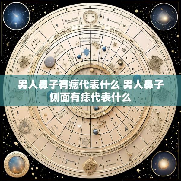 男人鼻子有痣代表什么 男人鼻子侧面有痣代表什么