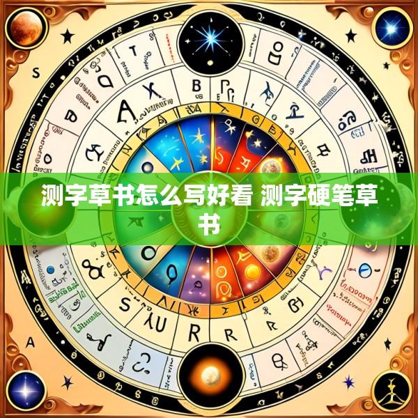 测字草书怎么写好看 测字硬笔草书