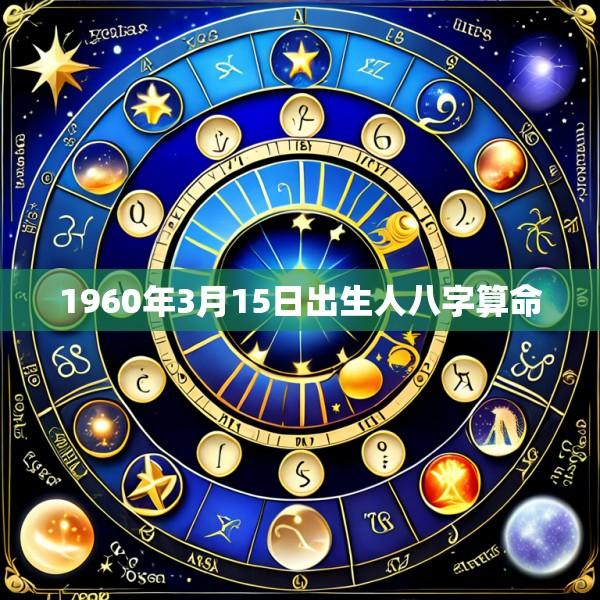 1960年3月15日出生人八字算命