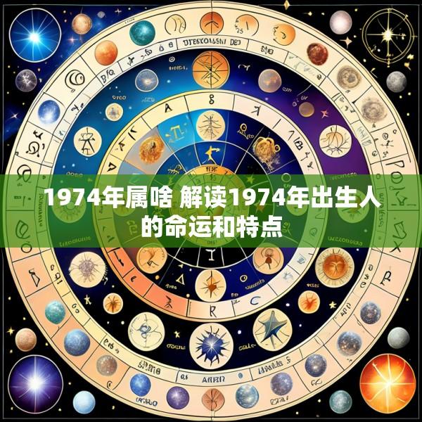 1974年属啥 解读1974年出生人的命运和特点