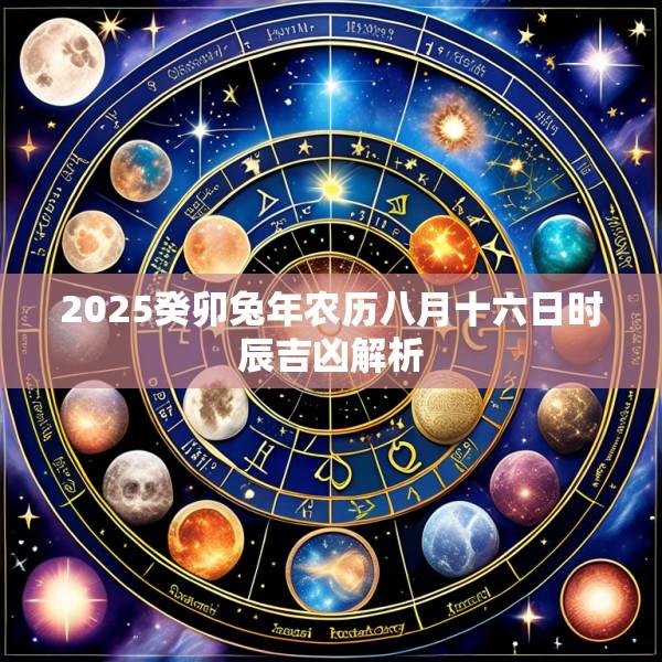 2025癸卯兔年农历八月十六日时辰吉凶解析