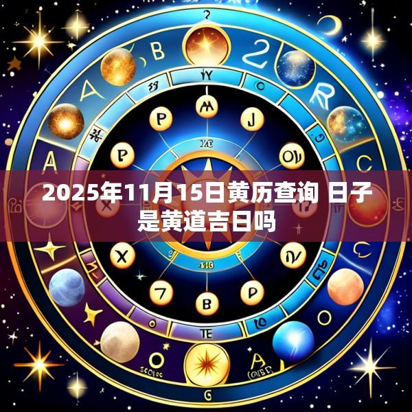 2025年11月15日黄历查询 日子是黄道吉日吗