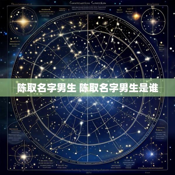 陈取名字男生 陈取名字男生是谁