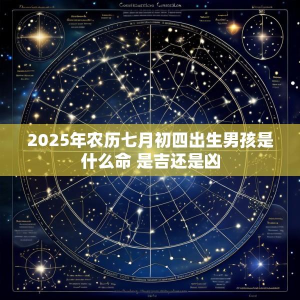 2025年农历七月初四出生男孩是什么命 是吉还是凶