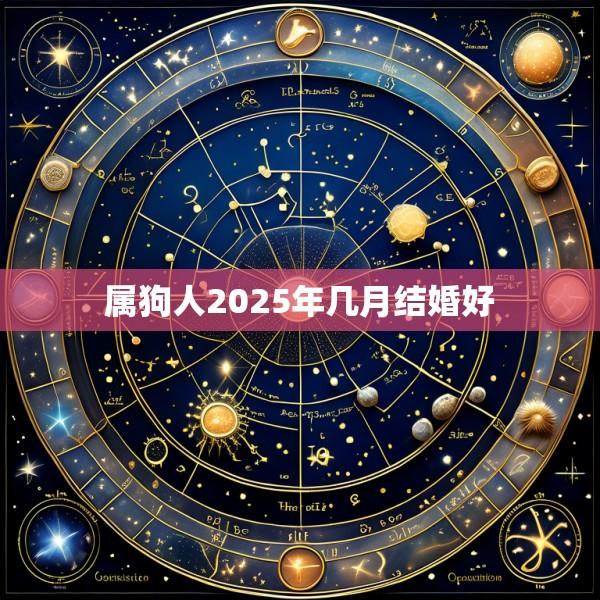 属狗人2025年几月结婚好