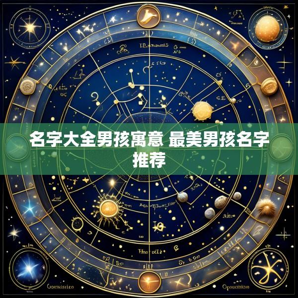 名字大全男孩寓意 最美男孩名字推荐