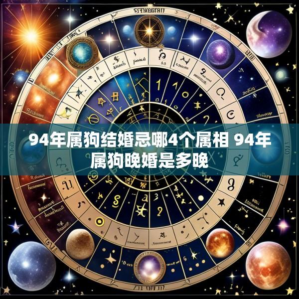94年属狗结婚忌哪4个属相 94年属狗晚婚是多晚