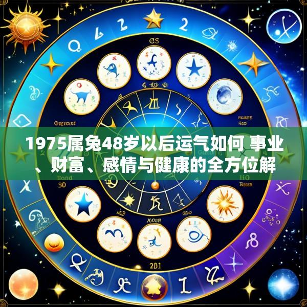 1975属兔48岁以后运气如何 事业、财富、感情与健康的全方位解读