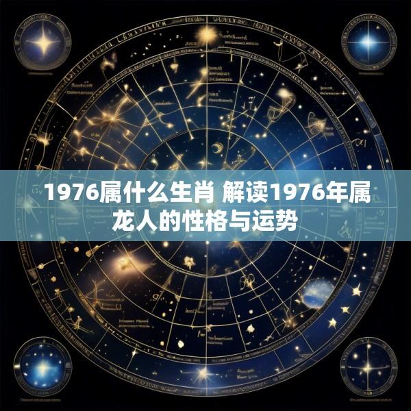 1976属什么生肖 解读1976年属龙人的性格与运势