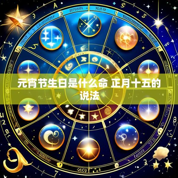 元宵节生日是什么命 正月十五的说法