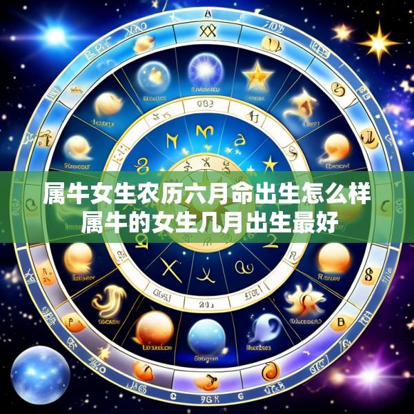 属牛女生农历六月命出生怎么样 属牛的女生几月出生最好