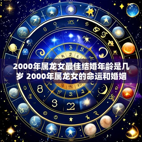 2000年属龙女最佳结婚年龄是几岁 2000年属龙女的命运和婚姻