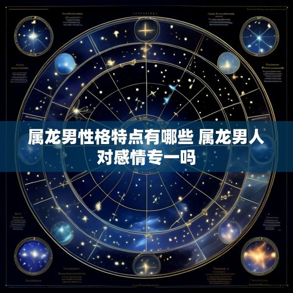 属龙男性格特点有哪些 属龙男人对感情专一吗