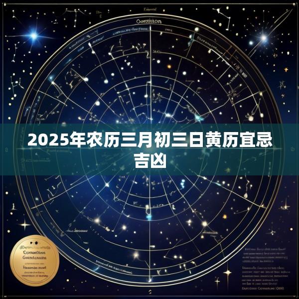 2025年农历三月初三日黄历宜忌吉凶