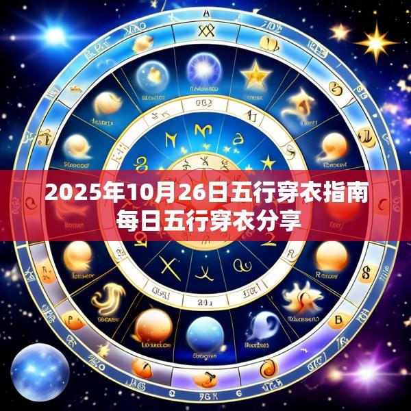 2025年10月26日五行穿衣指南 每日五行穿衣分享