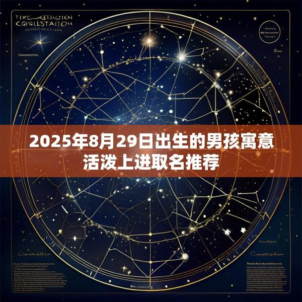 2025年8月29日出生的男孩寓意活泼上进取名推荐