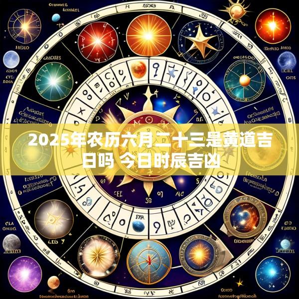 2025年农历六月二十三是黄道吉日吗 今日时辰吉凶