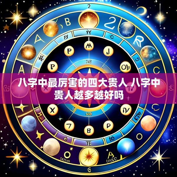 八字中最厉害的四大贵人 八字中贵人越多越好吗