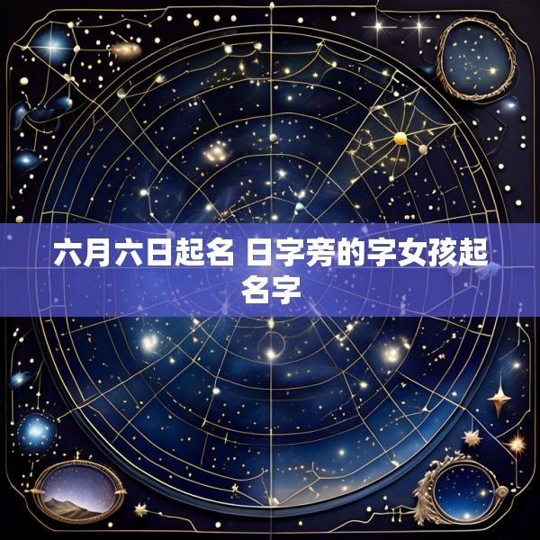 六月六日起名 日字旁的字女孩起名字