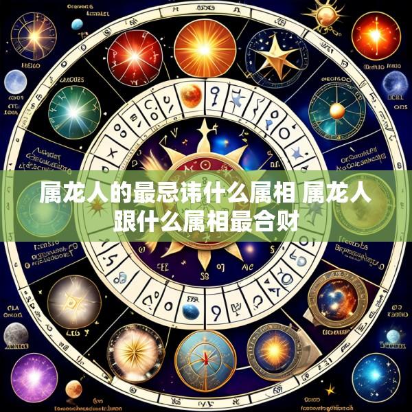 属龙人的最忌讳什么属相 属龙人跟什么属相最合财