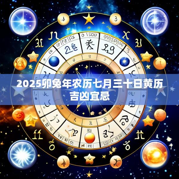 2025卯兔年农历七月三十日黄历吉凶宜忌